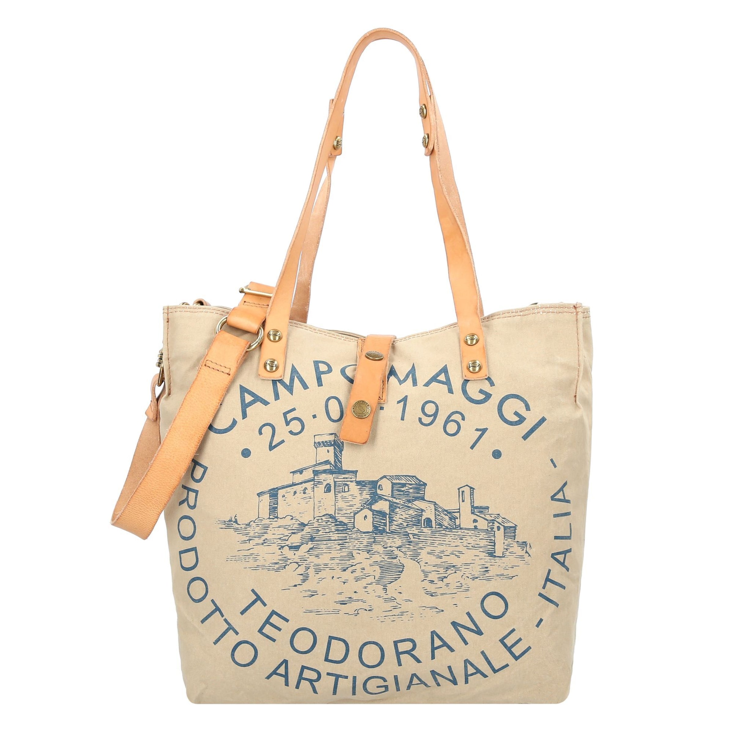 Campomaggi Shoulder bag 'Manici' in Beige: front