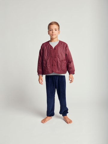 Maru + Bo Overgangsjakke 'LIGHT PADDED KIMONO JACKET WITH STITCHING' i rød