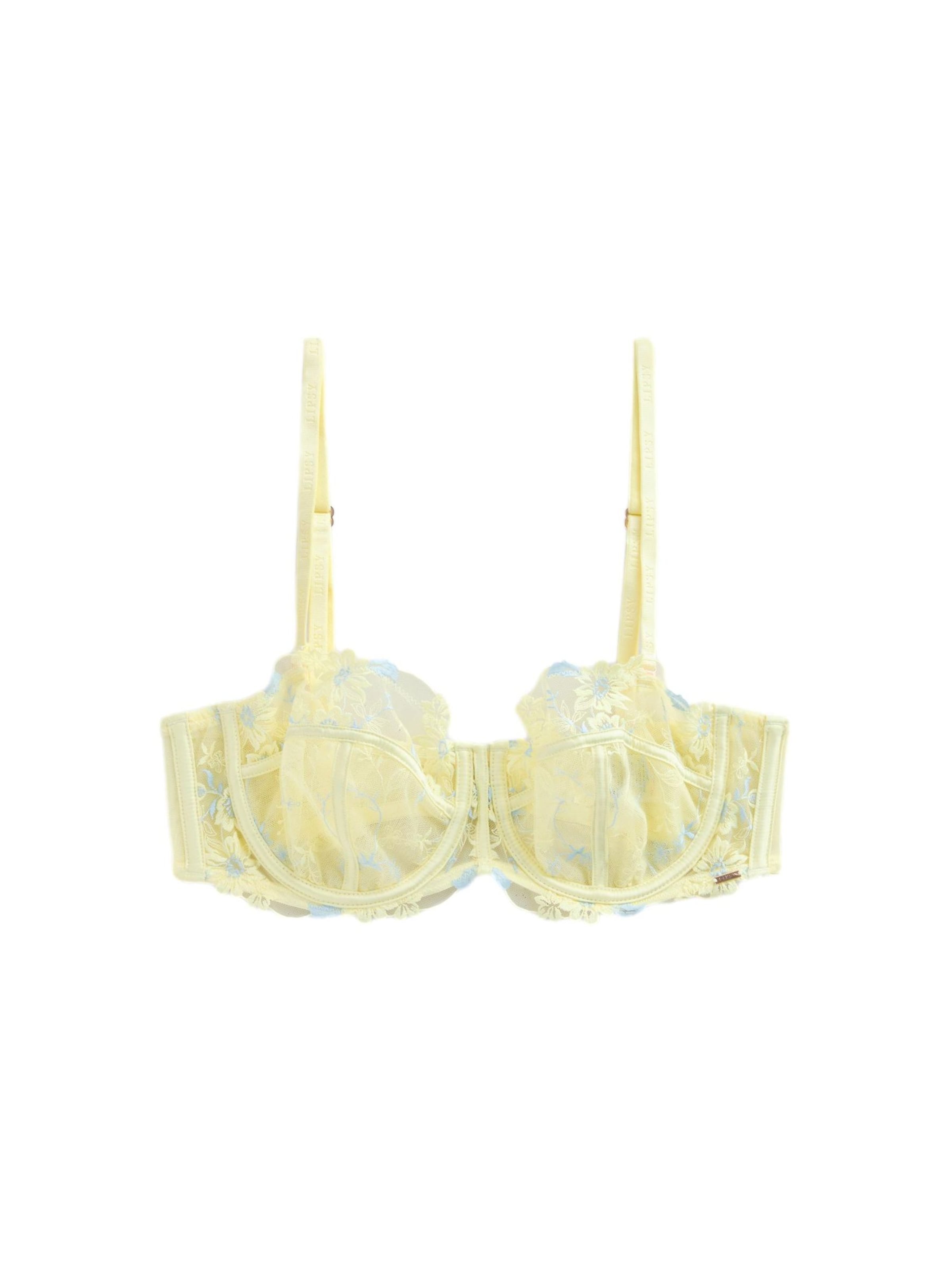 Lipsy Балконет Бюстгальтер в Желтый: спереди