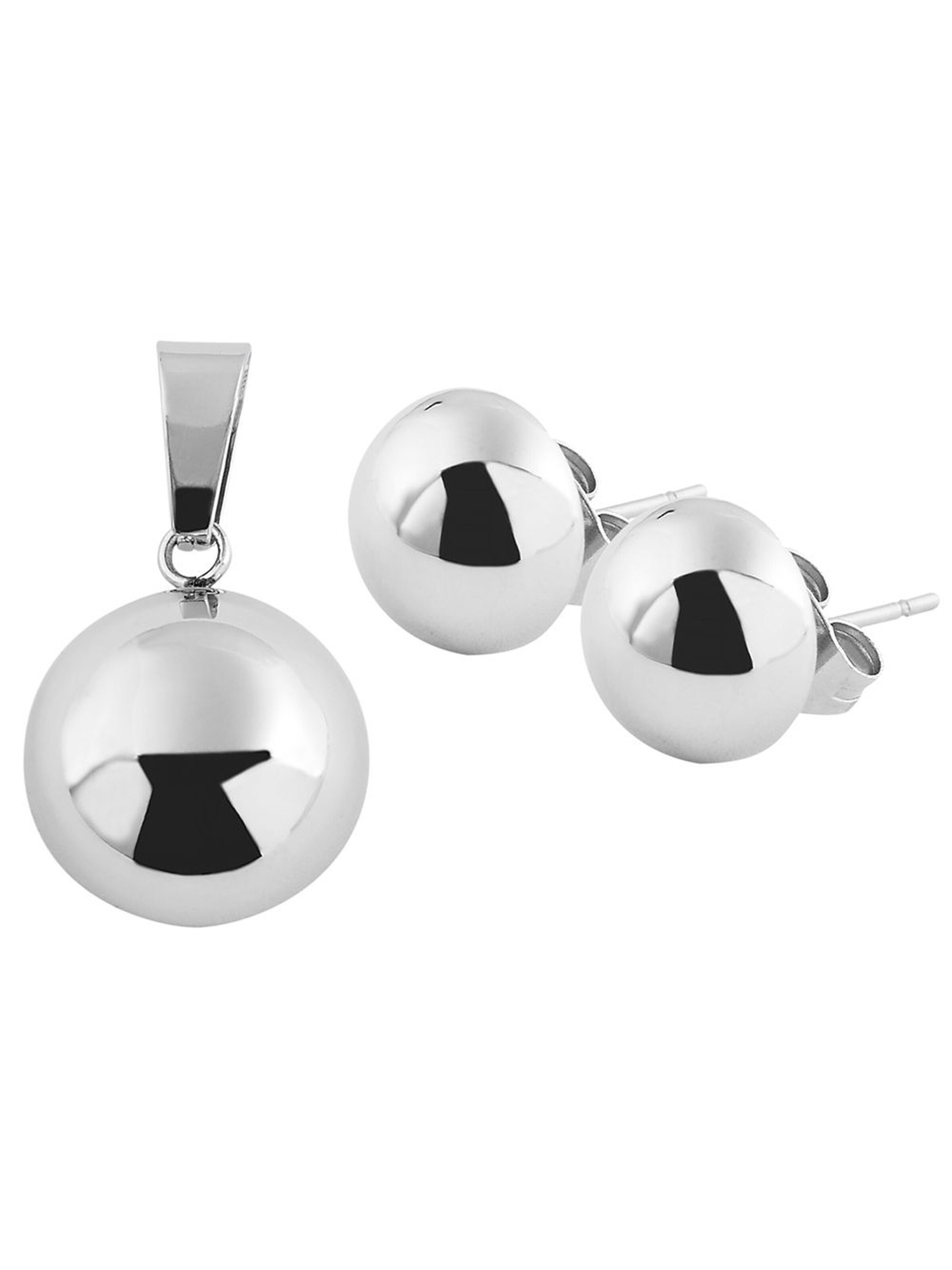Akzent Jewelry Set 'Edelstahl silber' in Silver