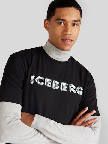 ICEBERG Μπλουζάκι σε μαύρο