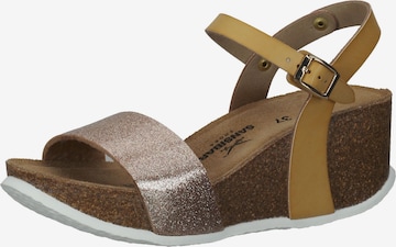 SANSIBAR Strap Sandals in Brown: front