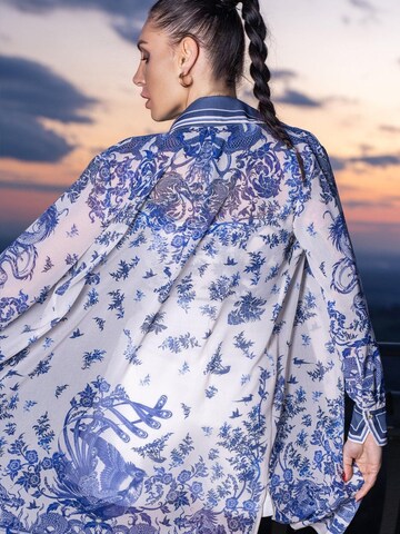 JIORO Shirt 'ASIA SKY' in Blue