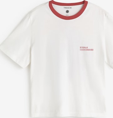 Thinking MU Shirt 'ZOWIE' in Weiß: Vorderseite