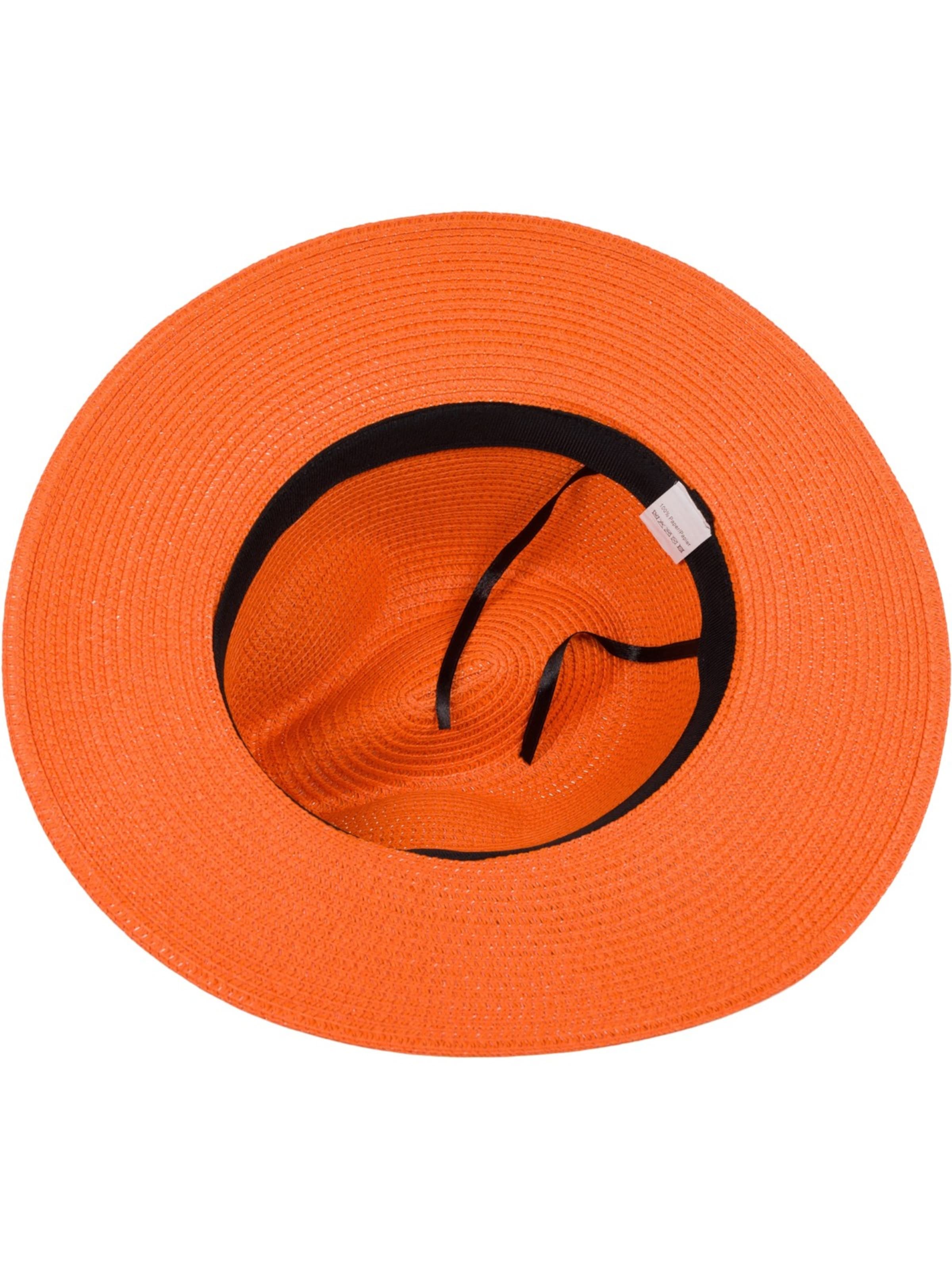 styleBREAKER Hut 'Panama Strohhut - Knautschhut'‌‌‌‌ in Orange