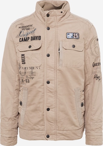 CAMP DAVID Overgangsjakke i brun: forside