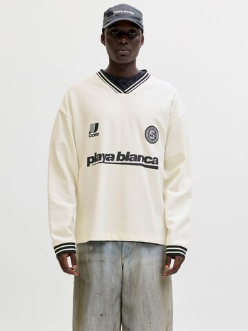 JACK & JONES Sweatshirt in Wit: voorkant