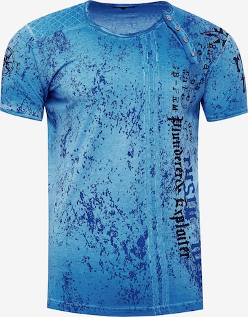 Rusty Neal Shirt in Blauw: voorkant