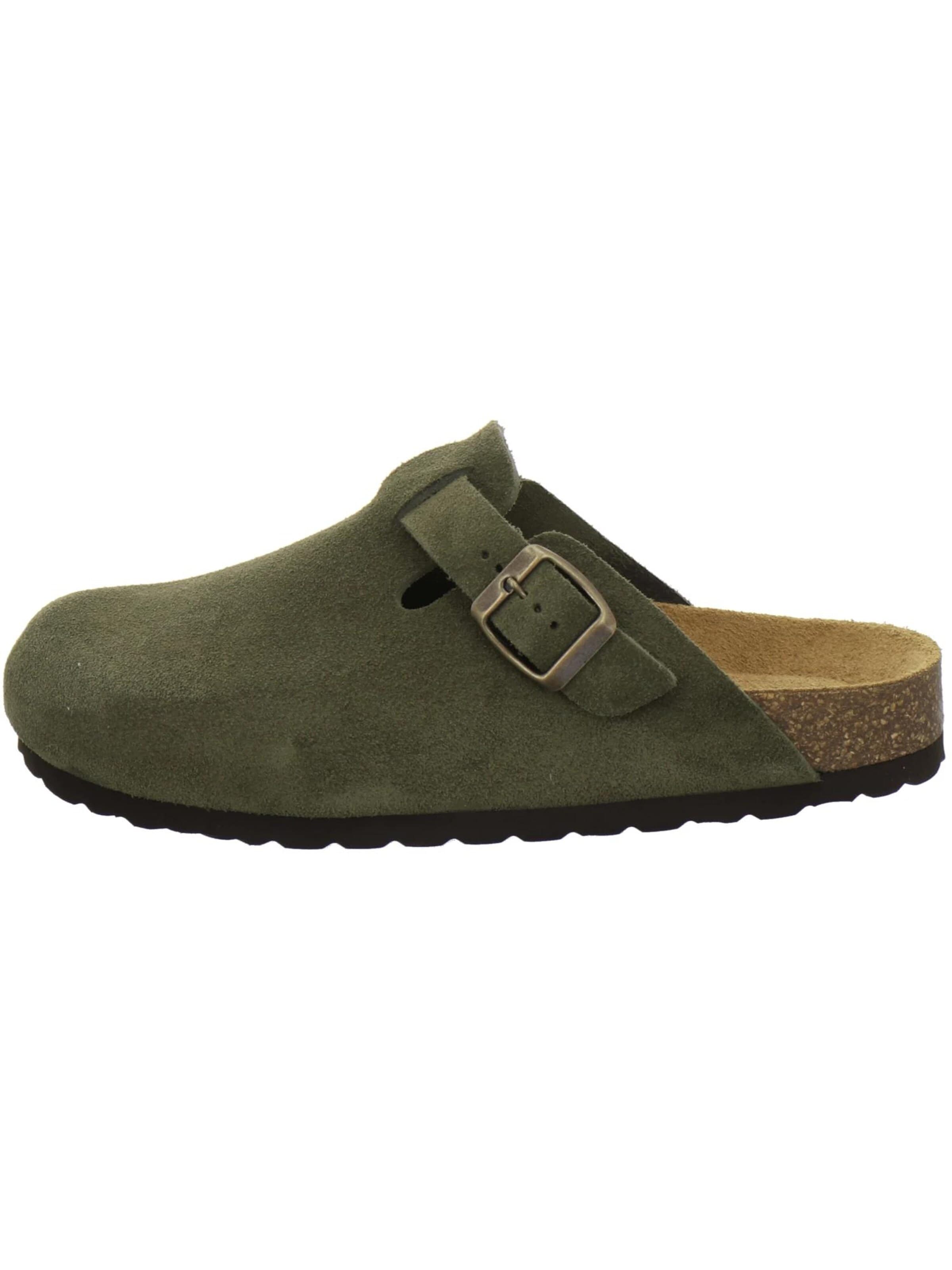 AFS-Schuhe Clogs 'Clogs Damen moos Veloursleder'‌‌‌ in Grün