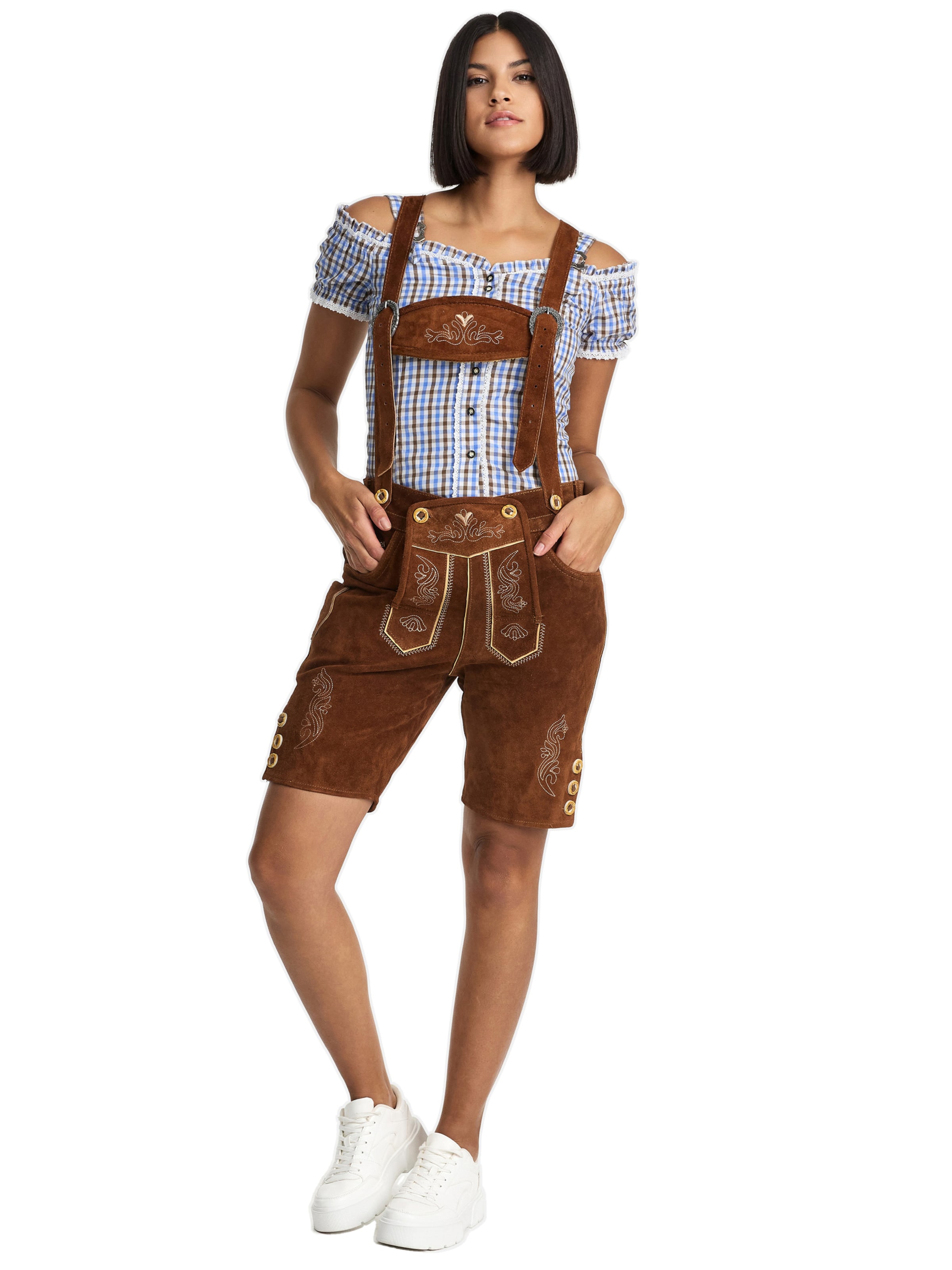 Steigenhöfer Regular Traditional Pants 'Annika' in Brown