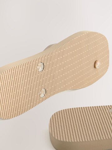 Next T-Bar Sandals in Gold