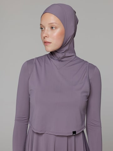 SIYA Swimwear T-shirt Badpak 'Hijab' in Lila: voorkant