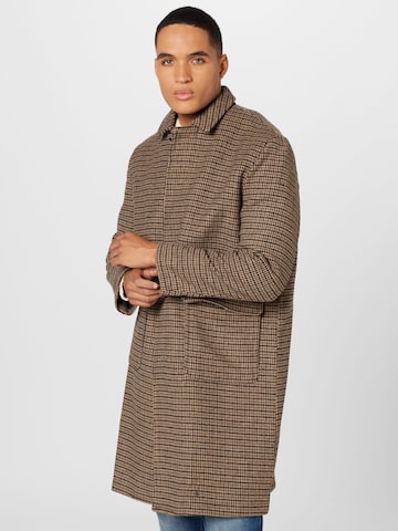 Manteau mi-saison 'BALANO' minimum en marron : devant