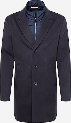 BOSS Black Between-Seasons Coat 'Hyde' in Blue: front