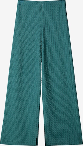 Bershka Wide Leg Hose in Grün: Vorderseite