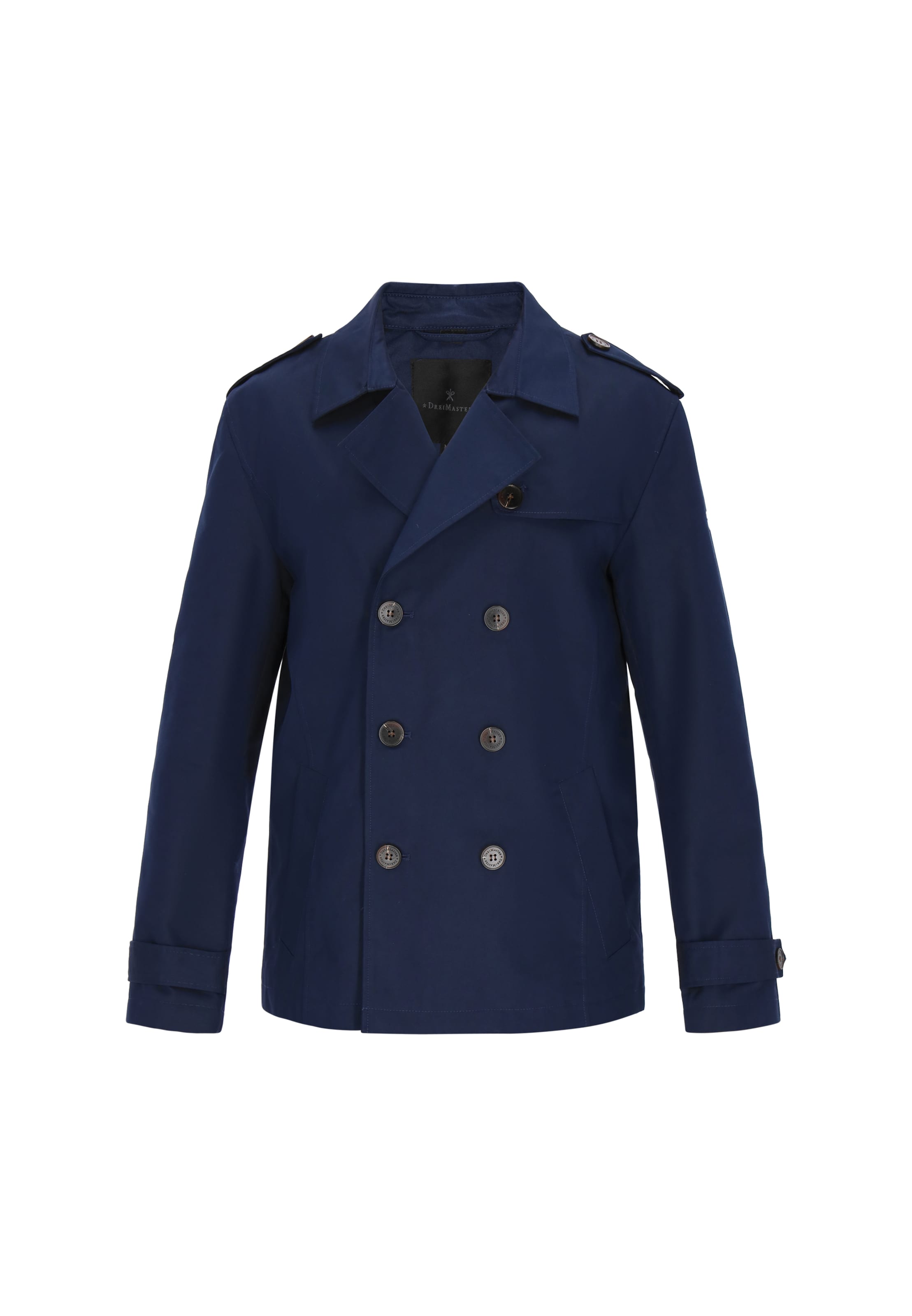 DreiMaster Klassik - Sobretudo meia-estação em azul: frente