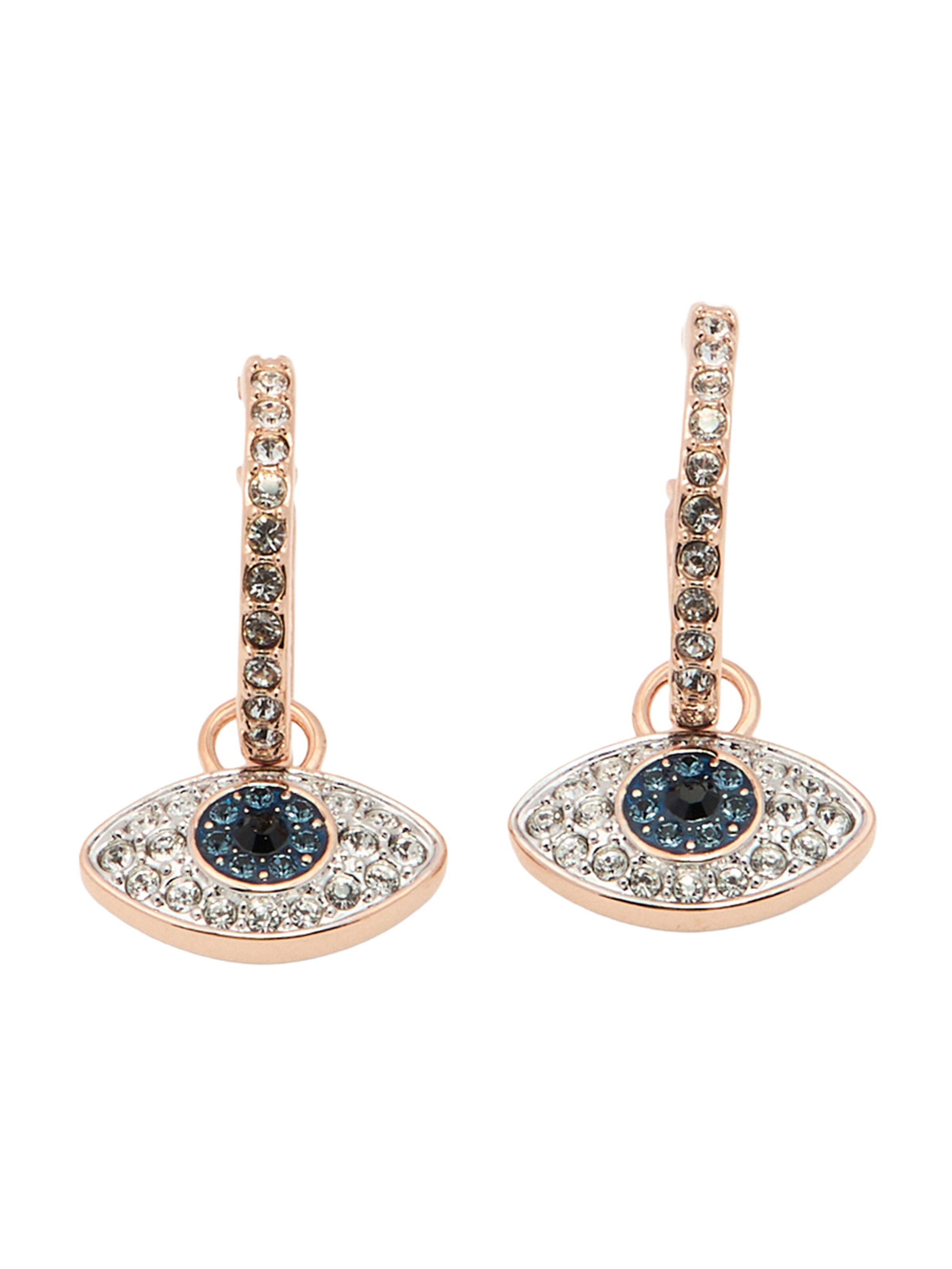 Swarovski Naušnice u cijan plava / zlatna / prozirna, Pregled proizvoda