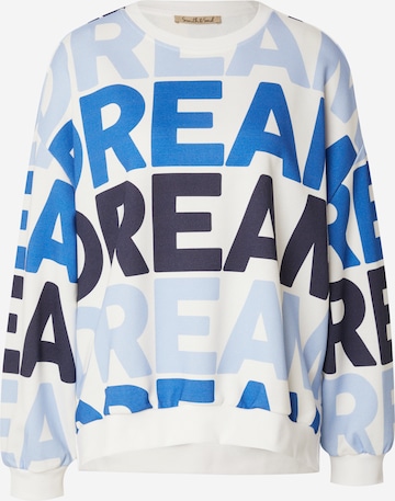 Smith&Soul Sweatshirt 'Wording AOP' in Blauw: voorkant