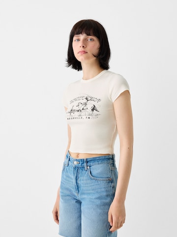 Maglietta di Bershka in beige: frontale