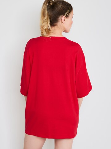Joop Jeans - Camisa de pijama ' After Dark Loose Fit ' em vermelho