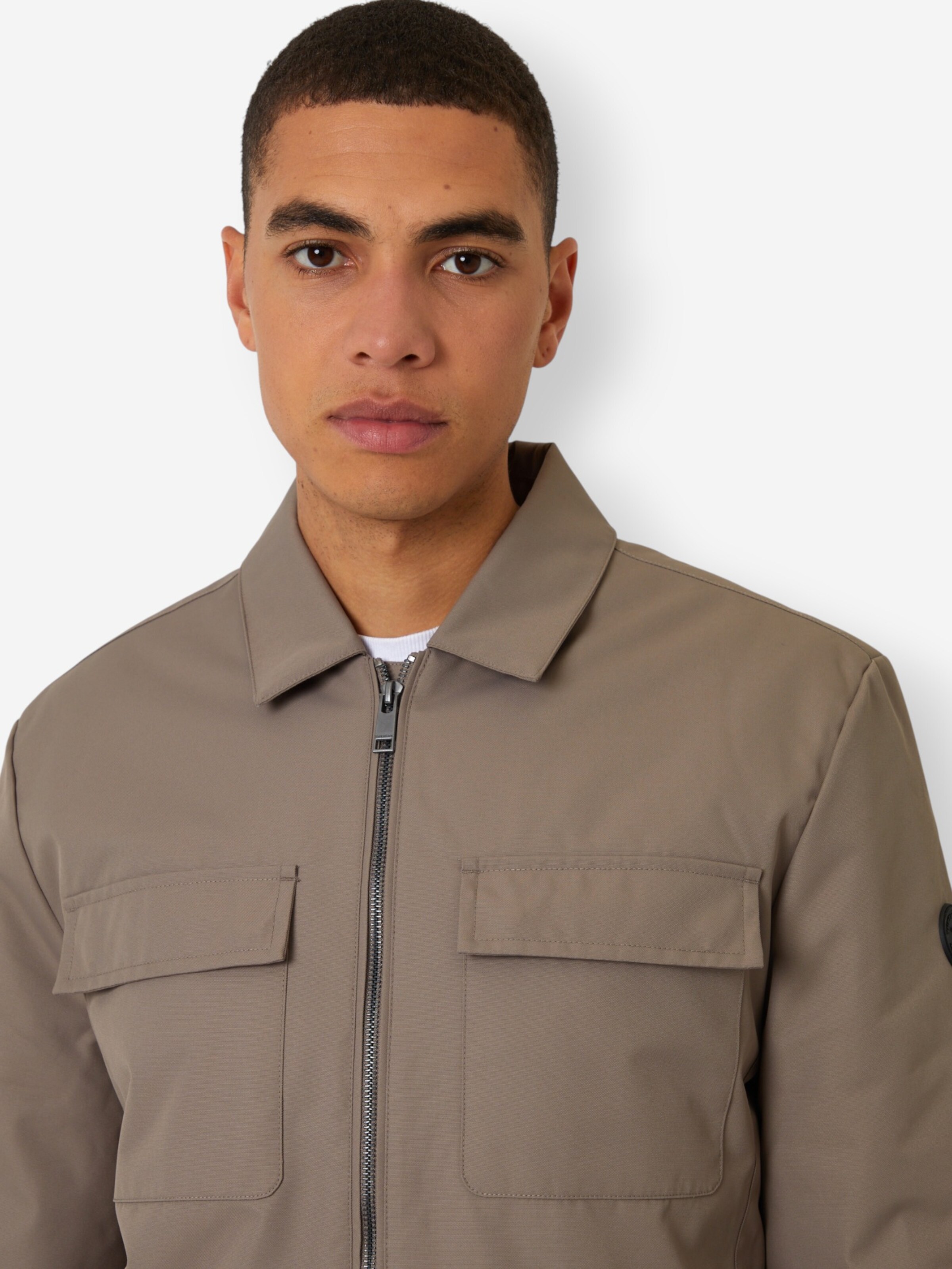 Threadbare Freizeitjacke 'Hitchin' in Beige