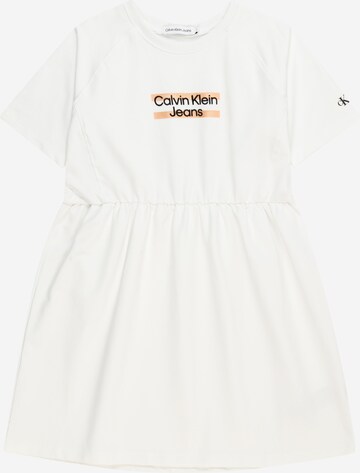 Calvin Klein Jeans Dress in White: front