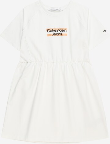 Calvin Klein Jeans - Vestido em branco: frente