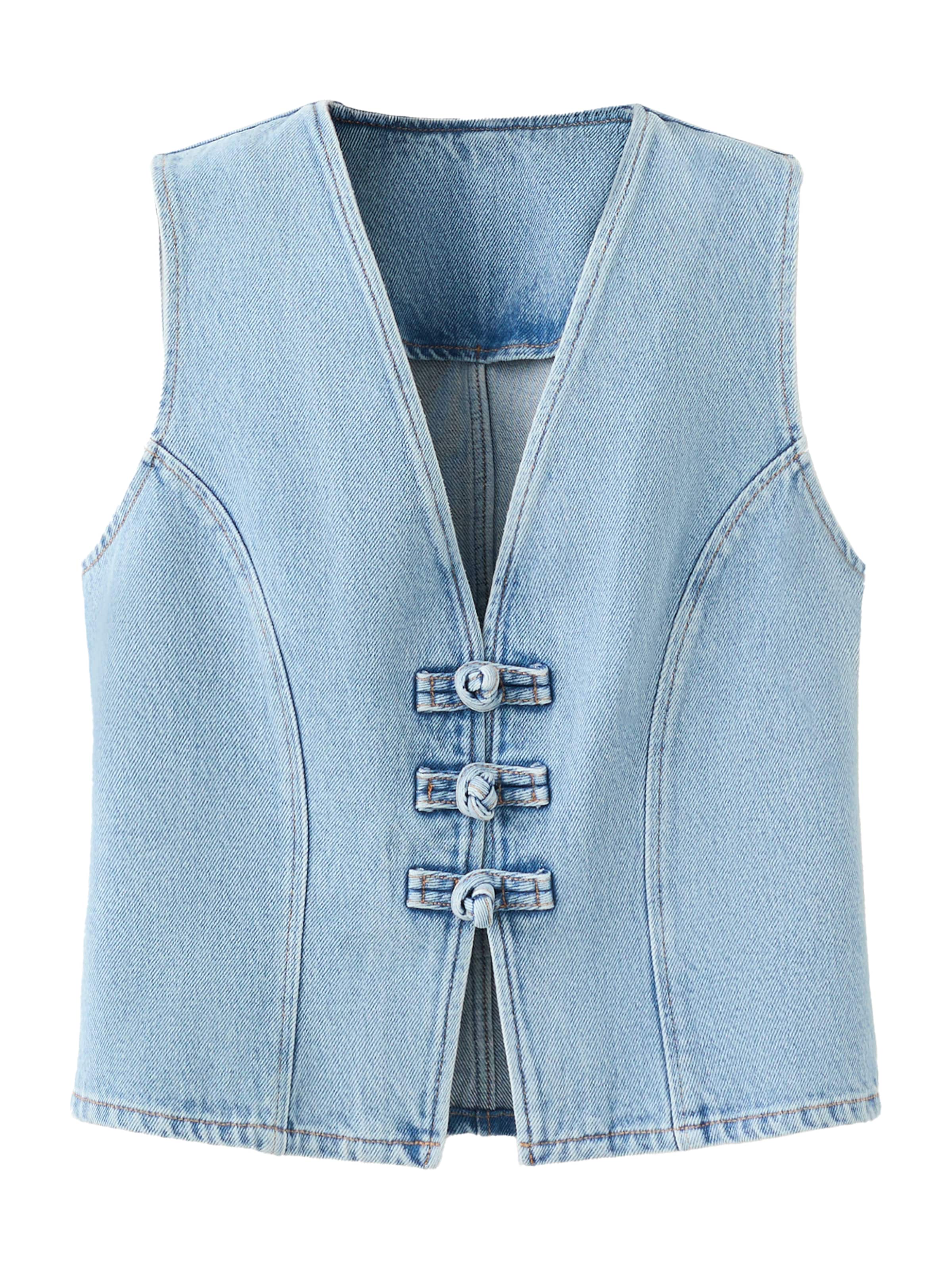 MANGO - Top 'BIMBA' en azul: frente