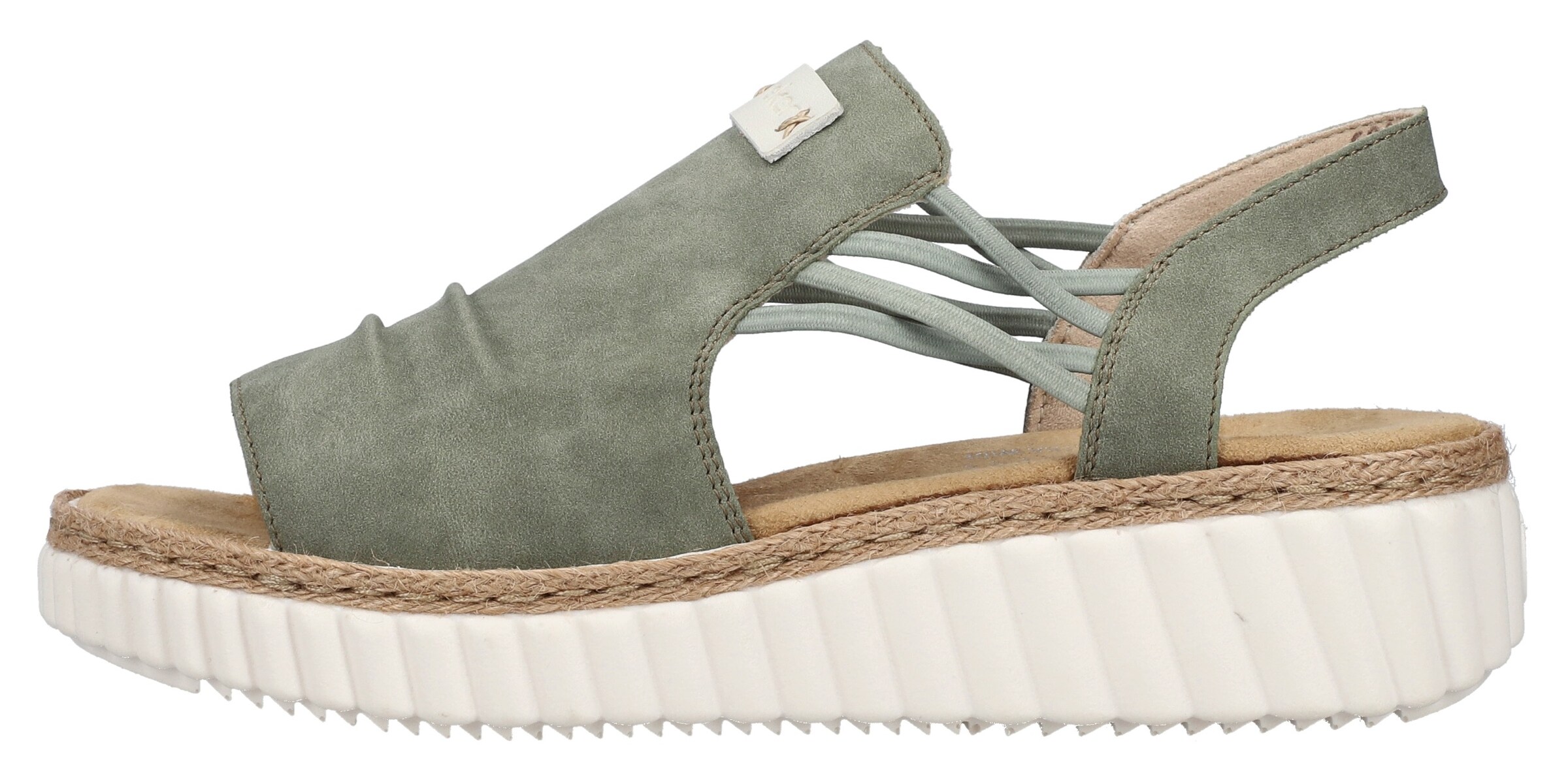 Sandales Rieker en vert : devant