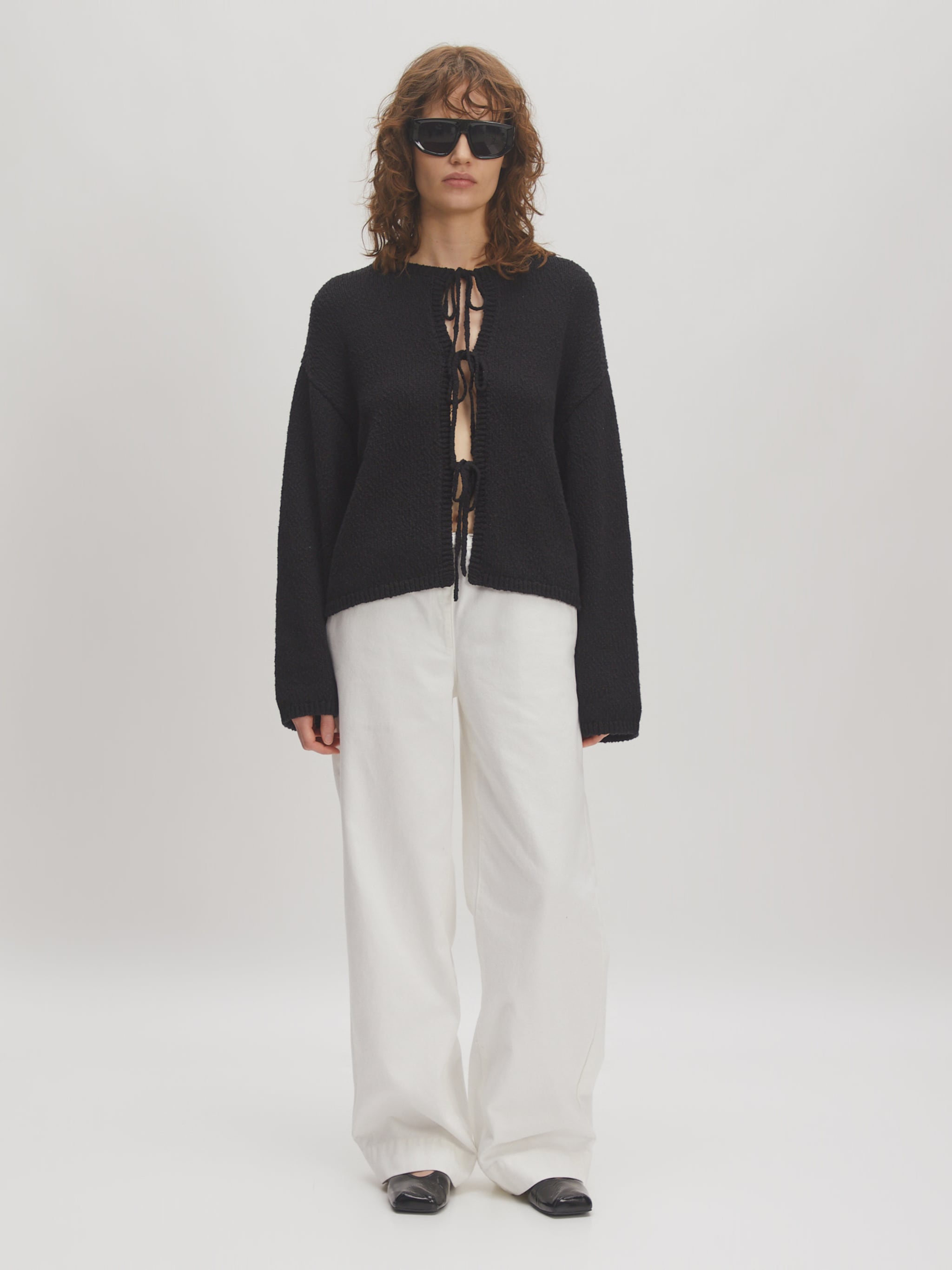 EDITED Producten Gebreid vest 'Salma' Zwart