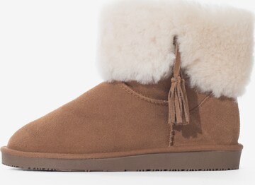 Gooce Snowboots 'Almond' in Bruin: voorkant