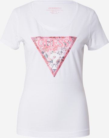 T-shirt GUESS en blanc : devant