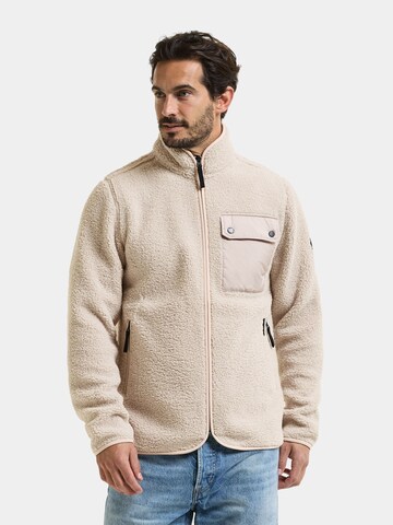 Didriksons Fleece jas 'Peter' in Beige: voorkant