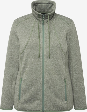 Veste en polaire Ulla Popken en vert : devant