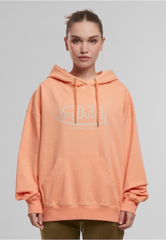 Felpa 'Marley' di Von Dutch Originals in arancione: frontale