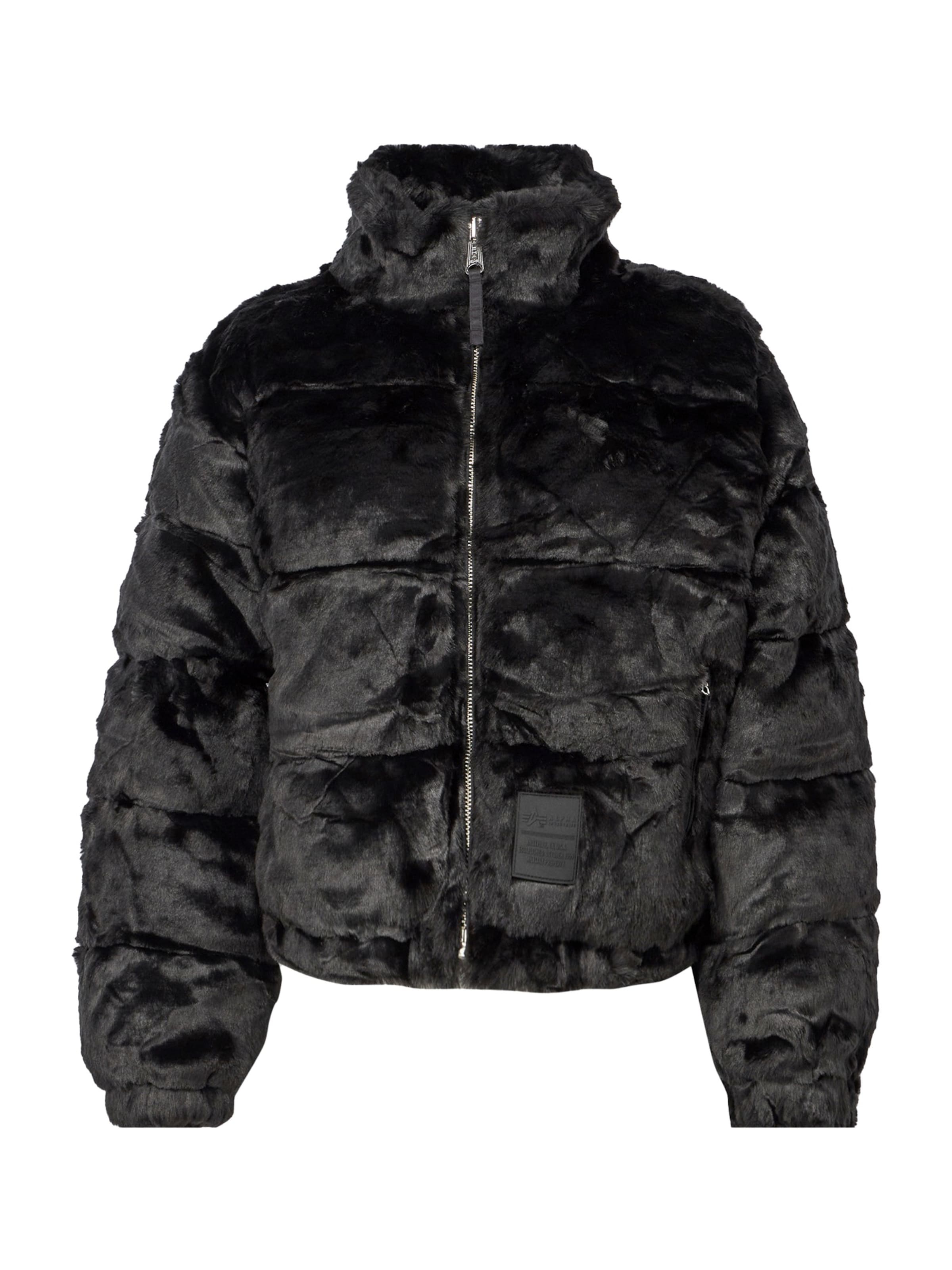 ALPHA INDUSTRIES Зимняя куртка в Черный: спереди