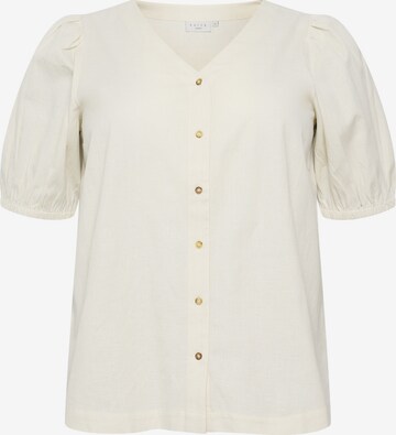 KAFFE CURVE Blouse 'Vicca' in White: front