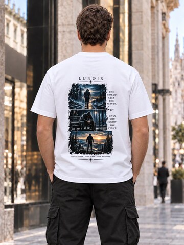 LUNØIR Studio Shirt 'Only You Know the Fight' in Wit