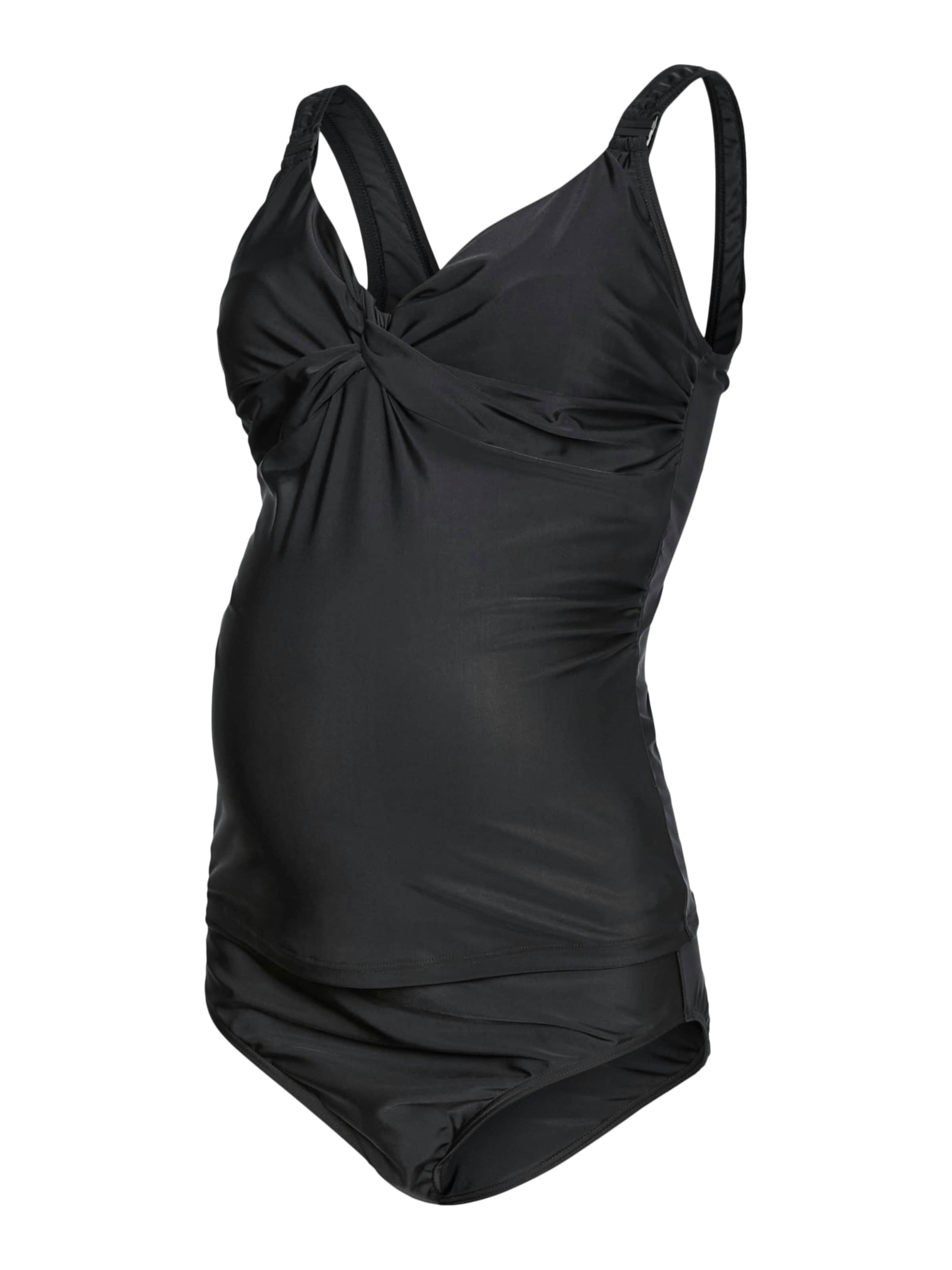 MAMALICIOUS Bustier Tankini in Schwarz: Vorderseite