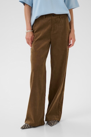 Wide Leg Pantalon 'CUBetonia Rhaena' CULTURE en marron : devant