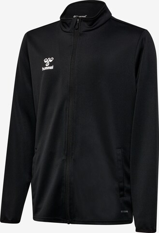 Hummel Athletic Zip-Up Hoodie 'ESSENTIAL' in Black