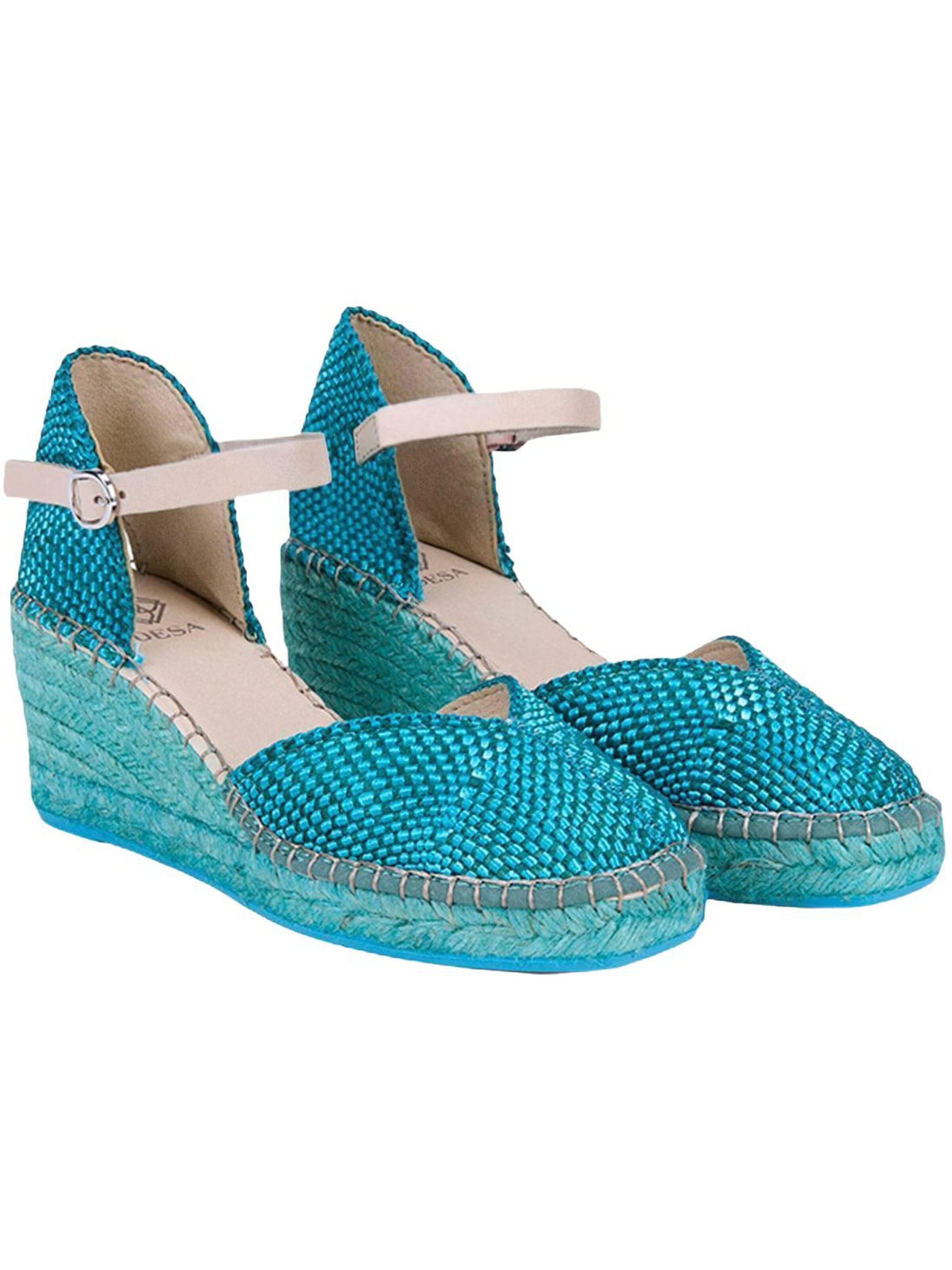 Desa Espadrilles 'Keilabsatz-Slipper' in Green: front