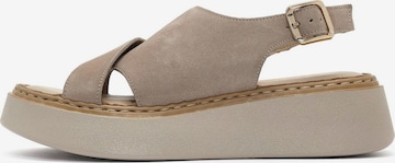 Sandalo di Derimod in marrone: frontale