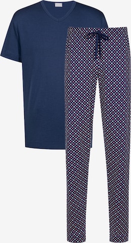 Mey Pyjama kort 'Tie Minimal' in Blauw: voorkant
