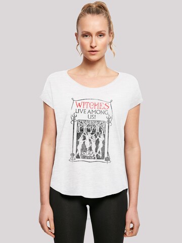 T-shirt 'Fantastic Beasts Witches Live Among Us' F4NT4STIC en blanc : devant