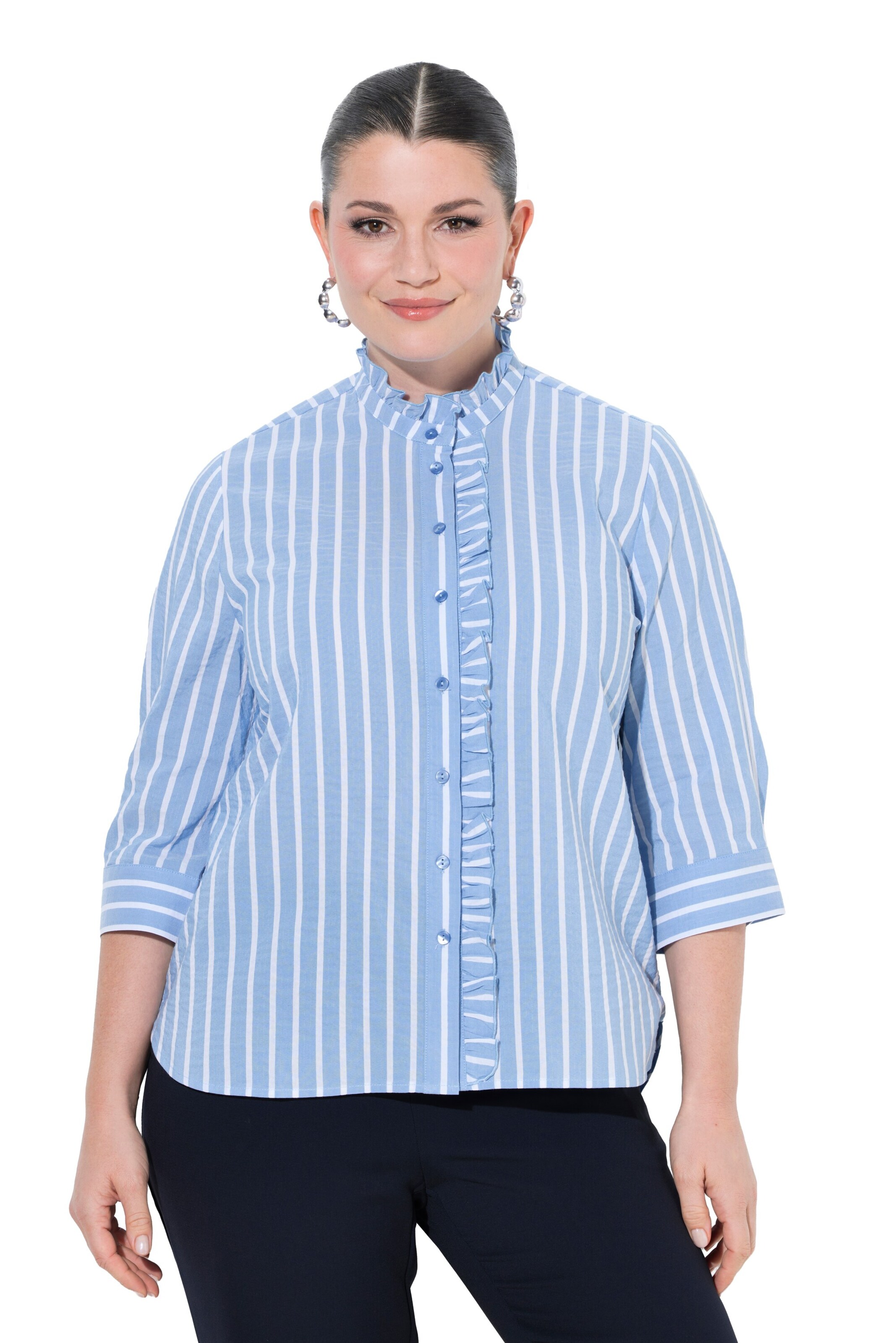 Ulla Popken Bluse in Blau: Vorderseite