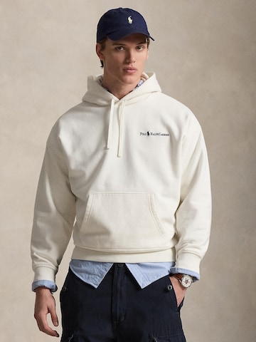 Sweat-shirt Polo Ralph Lauren en blanc : devant