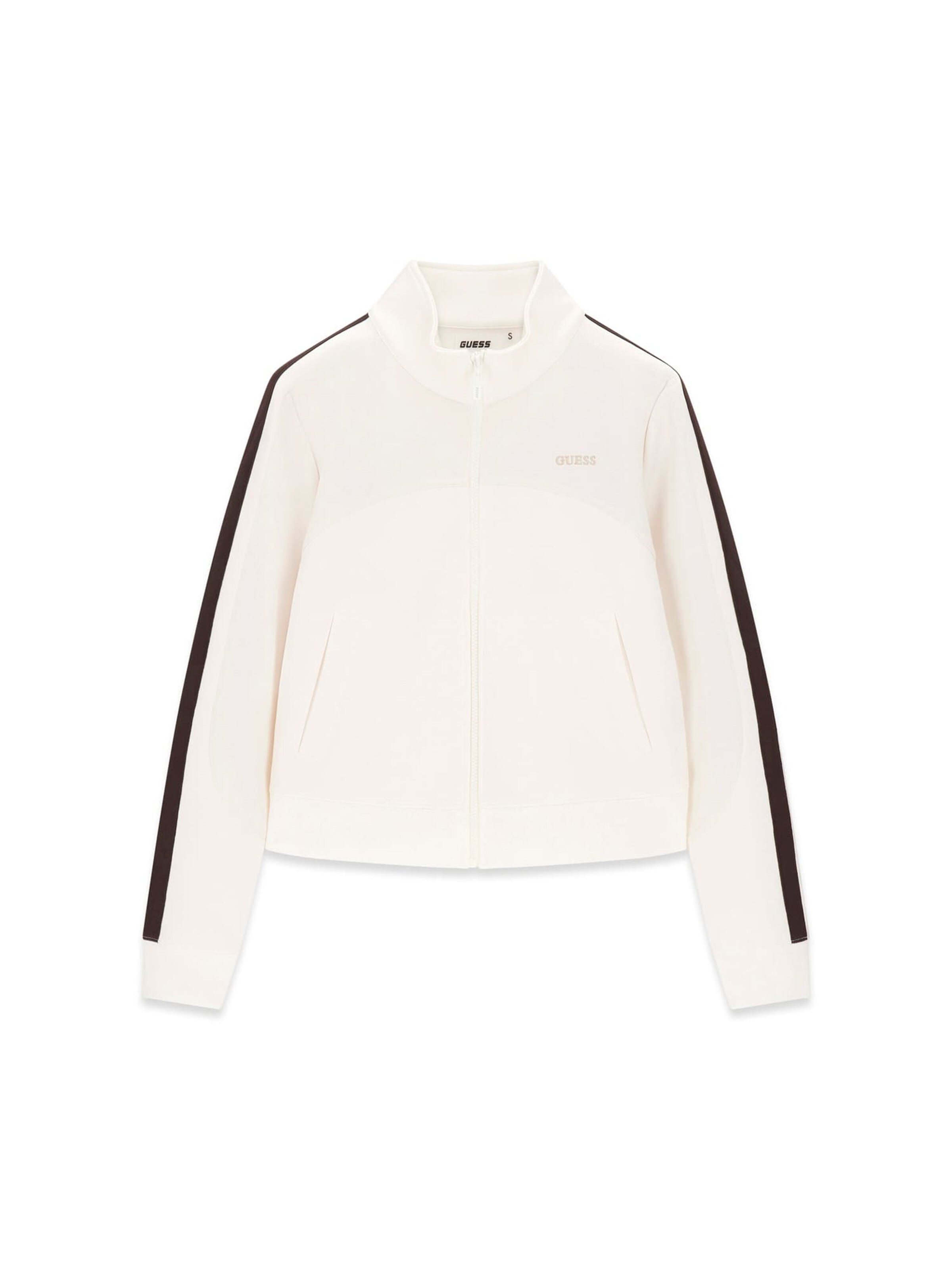 GUESS Sweatjacke in Beige: Vorderseite