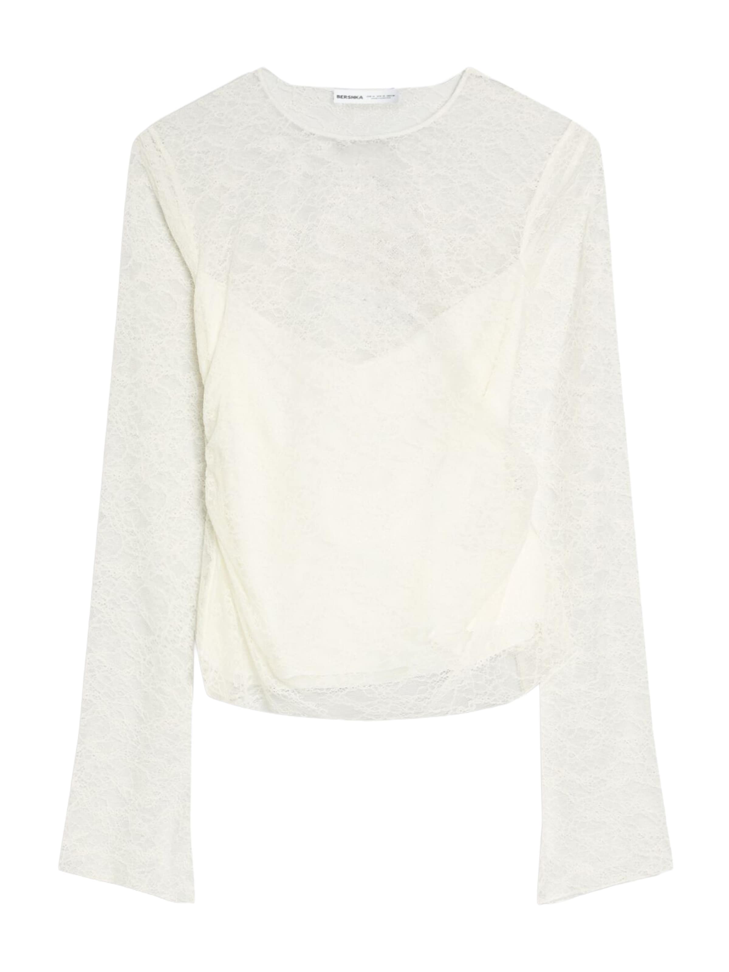 Bershka T-shirt 'BLOBER' i beige: framsida