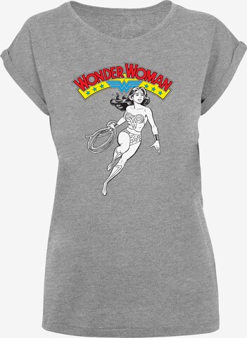 Maglietta 'DC Comics Wonder Woman Lasso' di F4NT4STIC in grigio: frontale